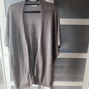 Grey oversized sweater cape / open poncho from Community Aritzia